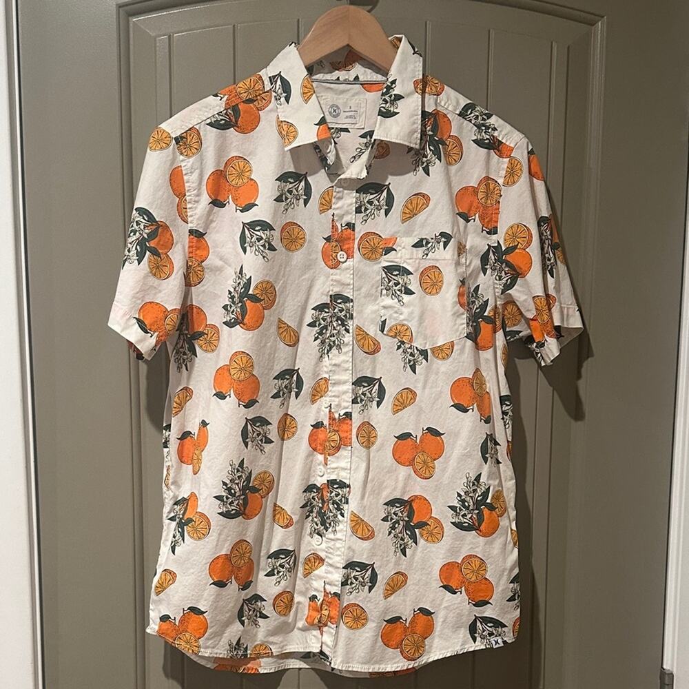 HURLEY Orange Button-Down S